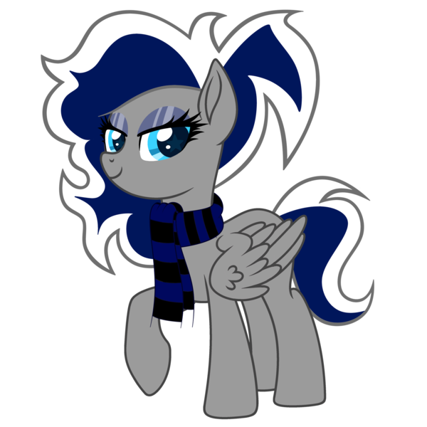 Size: 2000x2000 | Tagged: safe, artist:charlie reds, derpibooru import, oc, oc:sofia reds, unofficial characters only, pegasus, derpibooru community collaboration, 2022 community collab, clothes, image, png, scarf, simple background, solo, standing, striped scarf, transparent background