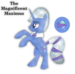 Size: 1076x1067 | Tagged: safe, artist:torusthescribe, derpibooru import, oc, unofficial characters only, crystal pony, pony, unicorn, horn, image, jpeg, male, parent:trixie, parents:canon x oc, rearing, smiling, stallion, unicorn oc