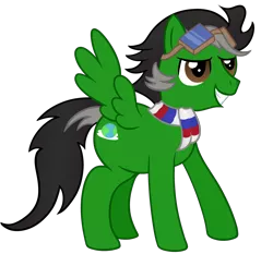 Size: 2300x2147 | Tagged: safe, artist:sweetielover, derpibooru import, oc, oc:trip away, pegasus, pony, derpibooru community collaboration, 2022 community collab, clothes, goggles, high res, image, male, png, scarf, simple background, solo, spread wings, stallion, transparent background, wings