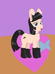 Size: 1024x1366 | Tagged: safe, artist:wrath-marionphauna, derpibooru import, oc, oc:tsu, unofficial characters only, earth pony, hybrid, bedroom eyes, bunny ears, carpet, clothes, image, jewelry, jpeg, lipstick, necklace, plushie, socks