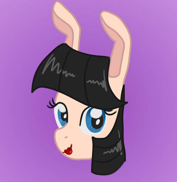 Size: 1024x1052 | Tagged: safe, artist:wrath-marionphauna, derpibooru import, oc, oc:tsu, unofficial characters only, earth pony, hybrid, pony, bunny ears, female, image, jpeg, lipstick, mare, smiling, solo