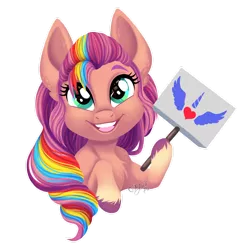 Size: 1600x1600 | Tagged: safe, artist:jack-pie, derpibooru import, sunny starscout, earth pony, pony, my little pony: a new generation, alternate hairstyle, coat markings, g5, image, open mouth, png, simple background, socks (coat marking), transparent background