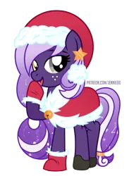 Size: 730x1000 | Tagged: safe, artist:jennieoo, derpibooru import, oc, oc:midnight twinkle, pony, unicorn, boots, christmas, clothes, happy, hearth's warming eve, holiday, image, looking at you, png, shoes, simple background, smiling, smiling at you, solo, stars, transparent background, vector