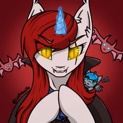 Size: 1080x1080 | Tagged: safe, artist:yufebwifbi, derpibooru import, oc, bat, undead, unicorn, vampire, image, png