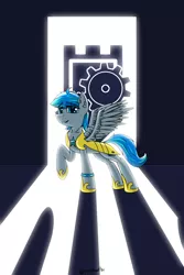 Size: 2000x3000 | Tagged: safe, artist:yufebwifbi, derpibooru import, oc, oc:leaf blade, pegasus, pony, armor, image, jpeg, male, stallion