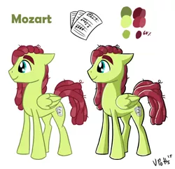 Size: 1364x1317 | Tagged: safe, artist:torusthescribe, derpibooru import, oc, oc:mozart, unofficial characters only, pegasus, pony, duo, image, jpeg, magical lesbian spawn, male, offspring, parent:fluttershy, parent:tree hugger, parents:flutterhugger, pegasus oc, smiling, stallion, wings