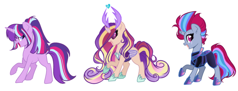 Size: 2960x1132 | Tagged: safe, artist:kyannepopys, derpibooru import, oc, unofficial characters only, changedling, changeling, pony, unicorn, base used, broken horn, changedling oc, changedling queen, changeling oc, clothes, eye scar, female, hoof shoes, horn, image, mare, open mouth, png, raised hoof, scar, simple background, transparent background, unicorn oc