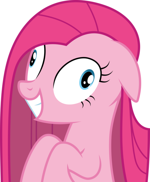 Size: 6000x7275 | Tagged: safe, artist:twilirity, derpibooru import, pinkie pie, pony, absurd resolution, contemplating insanity, image, pinkamena diane pie, png, simple background, solo, transparent background, vector