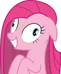 Size: 6000x7275 | Tagged: safe, artist:twilirity, derpibooru import, pinkie pie, pony, absurd resolution, contemplating insanity, image, pinkamena diane pie, png, simple background, solo, transparent background, vector