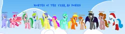 Size: 1280x355 | Tagged: safe, derpibooru import, alicorn, earth pony, pegasus, pony, unicorn, april, august, december, february, image, january, jpeg, july, june, march, may, months, months of the year, november, october, september