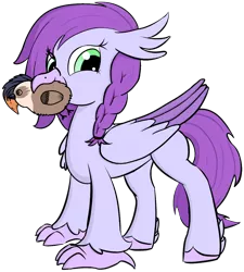 Size: 1020x1134 | Tagged: safe, artist:solos, derpibooru import, oc, oc:aella breeze, hippogriff, derpibooru community collaboration, 2022 community collab, braid, hippogriff oc, image, plushie, png, talons, wings