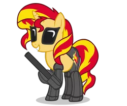 Size: 1200x1000 | Tagged: safe, artist:sersys, sunset shimmer, pony, unicorn, /mlp/, augmented, crossover, deus ex, image, png