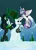 Size: 1356x1905 | Tagged: safe, artist:d00tnibba, derpibooru import, king sombra, princess flurry heart, queen chrysalis, alicorn, changeling, pony, unicorn, ..., cute, female, flying, glasses, hat, image, jpeg, king sombra is not amused, magic, male, mare, mountain, night, night sky, open mouth, reformed sombra, reversalis, sky, smiling, snow, snowpony, stallion, telekinesis, tree