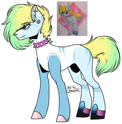 Size: 1957x1981 | Tagged: safe, artist:beamybutt, derpibooru import, oc, unofficial characters only, earth pony, pony, base used, collar, duo, ear fluff, earth pony oc, hoof polish, image, male, nose piercing, nose ring, piercing, png, raised hoof, signature, simple background, spiked collar, stallion, transparent background