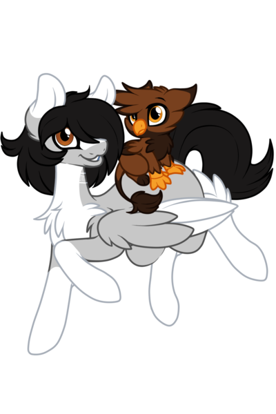 Size: 800x1200 | Tagged: safe, artist:leinhart, derpibooru import, oc, oc:leinhart, unofficial characters only, gryphon, pegasus, derpibooru community collaboration, 2022 community collab, griffon oc, image, pegasus oc, png, wings