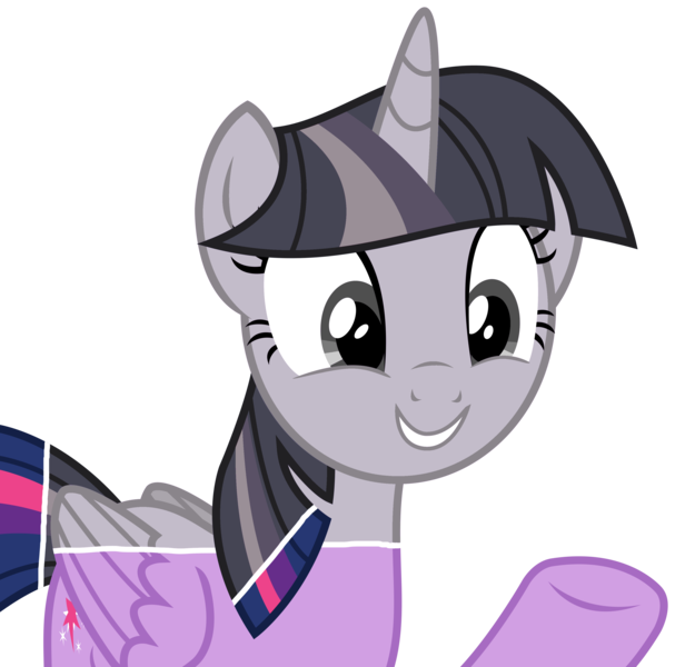 Size: 3416x3375 | Tagged: safe, artist:sketchmcreations, artist:wardex101, derpibooru import, edit, twilight sparkle, twilight sparkle (alicorn), alicorn, pony, top bolt, discorded, discorded twilight, female, folded wings, happy, image, mare, png, raised hoof, simple background, solo, transparent background, vector, wings