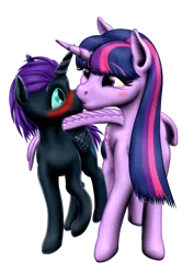 Size: 720x1018 | Tagged: safe, artist:vasillium, derpibooru import, twilight sparkle, twilight sparkle (alicorn), oc, oc:nox (rule 63), oc:nyx, alicorn, pony, alicorn oc, blushing, colt, cutie mark, family, female, foal, horn, image, kissing, love, male, mare, mother, mother and child, mother and son, motherly love, parent and child, parent and foal, png, simple background, son, transparent background, wings