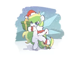 Size: 2160x1620 | Tagged: safe, artist:左左, derpibooru import, oc, oc:tea fairy, unofficial characters only, earth pony, pegasus, christmas, holiday, image, png