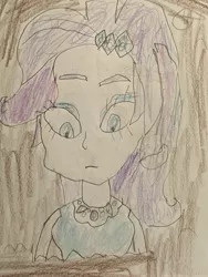 Size: 3024x4032 | Tagged: safe, artist:wahknight, derpibooru import, rarity, equestria girls, image, jpeg, mud, quicksand, sinking, stuck, traditional art