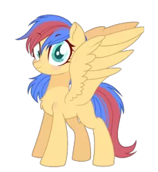 Size: 1080x1178 | Tagged: safe, derpibooru import, oc, oc:small zhu, unofficial characters only, pegasus, pony, derpibooru community collaboration, 2022 community collab, chest fluff, eyebrows, eyebrows visible through hair, female, full body, image, mare, pegasus oc, png, simple background, smiling, solo, spread wings, standing, tail, transparent background, two toned mane, two toned tail, wings