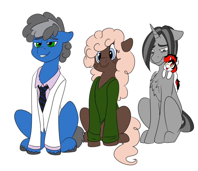 Size: 2500x2160 | Tagged: safe, artist:brainiac, derpibooru import, oc, oc:buckminster, oc:somber, oc:uncharted pages, derpibooru community collaboration, 2022 community collab, image, png