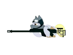 Size: 2828x2121 | Tagged: safe, artist:euphorictheory, derpibooru import, oc, unnamed oc, unofficial characters only, pegasus, pony, balaclava, clothes, colored wings, goggles, gun, headset, image, lying down, male, military, military uniform, png, simple background, soldier, solo, stallion, transparent background, uniform, weapon, wings