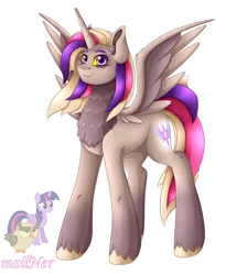 Size: 4601x5135 | Tagged: safe, artist:mailner, derpibooru import, owlowiscious, twilight sparkle, alicorn, bird, owl, pony, absurd resolution, fusion, hooves, horn, image, looking at you, png, redesign, simple background, solo, spread wings, transparent background, wings