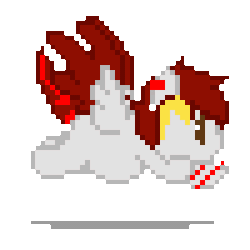Size: 400x400 | Tagged: safe, artist:euphorictheory, derpibooru import, oc, oc:wolfbane, unofficial characters only, pegasus, pony, animated, arm band, base used, colored wings, ear piercing, female, gif, image, loop, mare, piercing, pixel art, running, simple background, solo, spread wings, sprite, transparent background, wings