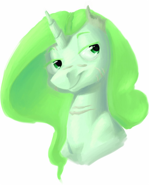 Size: 651x804 | Tagged: safe, artist:technomod, derpibooru import, oc, oc:merriweather, pony, unicorn, bust, female, image, jpeg, mare, portrait, scar, simple background, solo, white background