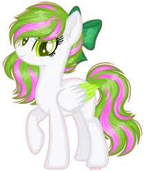 Size: 1260x1504 | Tagged: safe, artist:fantarianna, derpibooru import, oc, unofficial characters only, pegasus, pony, base used, bow, colored wings, eyelashes, female, hair bow, image, mare, pegasus oc, png, raised hoof, simple background, smiling, solo, transparent background, two toned wings, wings