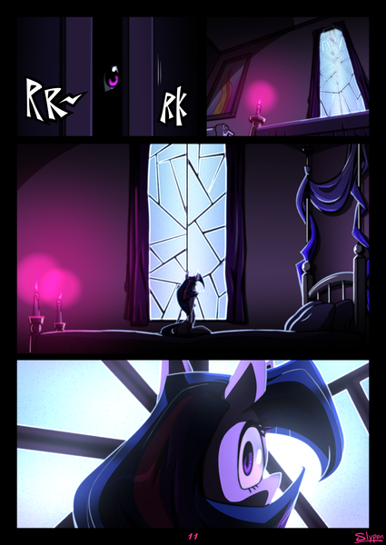 Size: 850x1200 | Tagged: questionable, artist:slypon, derpibooru import, princess celestia, twilight sparkle, alicorn, comic:night mares 6, comic:night mares (series), comic, image, looking at you, looking back, png
