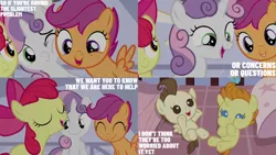 Size: 1280x720 | Tagged: safe, derpibooru import, edit, edited screencap, editor:quoterific, screencap, apple bloom, pound cake, pumpkin cake, scootaloo, sweetie belle, earth pony, pegasus, pony, unicorn, on your marks, season 6, ^^, apple bloom's bow, baby, baby pony, bow, cake twins, colt, cute, cutie mark crusaders, eyes closed, female, filly, foal, hair bow, image, jpeg, male, open mouth, open smile, poundabetes, pumpkinbetes, siblings, smiling, twins