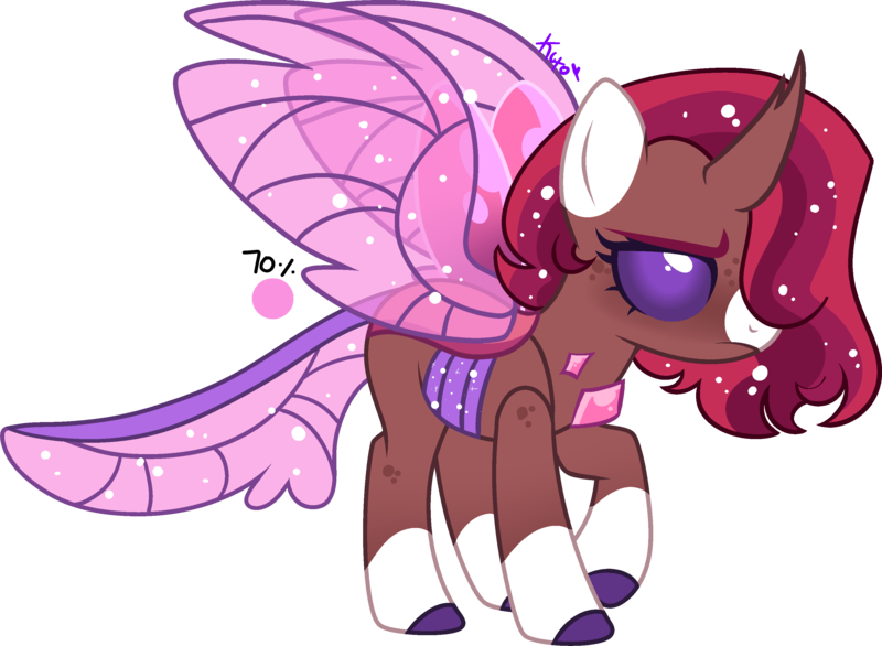 Size: 3089x2261 | Tagged: safe, artist:kurosawakuro, derpibooru import, oc, changepony, hybrid, base used, female, image, interspecies offspring, offspring, parents:twirax, parent:thorax, parent:twilight sparkle, png, simple background, solo, transparent background