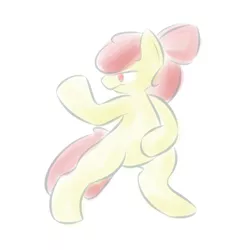 Size: 800x800 | Tagged: safe, artist:lamia, derpibooru import, apple bloom, earth pony, pony, bipedal, female, filly, foal, image, kung fu, png, solo