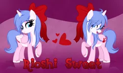 Size: 5156x3048 | Tagged: safe, artist:lazuli0209, artist:rioshi, artist:starshade, derpibooru import, oc, oc:rioshi sweet, unofficial characters only, alicorn, pony, 2021, base used, bow, female, heart eyes, high res, image, mare, pale belly, png, raised hoof, raised hooves, simple background, solo, two toned coat, wingding eyes