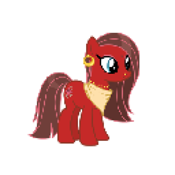 Size: 2048x2048 | Tagged: safe, artist:naturajellyfish, derpibooru import, earth pony, pony, high res, image, pixel art, png, solo, super chef judge pony