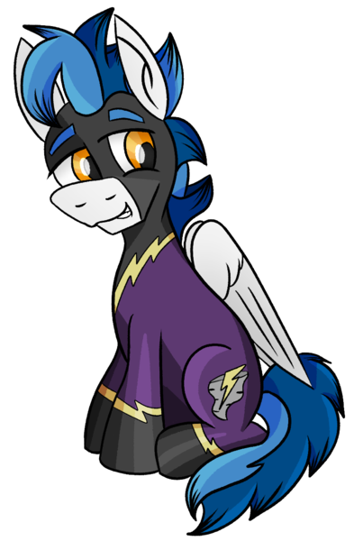 Size: 846x1260 | Tagged: safe, artist:whirlwindflux, derpibooru import, oc, oc:whirlwind flux, unofficial characters only, pegasus, pony, derpibooru community collaboration, 2022 community collab, clothes, costume, digital art, image, male, png, shadowbolts, shadowbolts costume, simple background, solo, stallion, transparent background