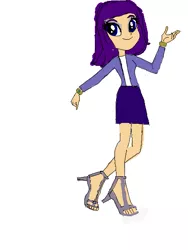 Size: 450x600 | Tagged: safe, derpibooru import, rarity, human, equestria girls, clothes, digital art, equestria girls-ified, fanfic art, humanized, image, open-toed shoes, png, short hair, skirt