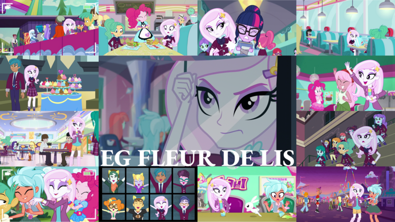Size: 1280x721 | Tagged: safe, derpibooru import, edit, edited screencap, editor:quoterific, screencap, angel bunny, applejack, derpy hooves, fleur-de-lis, pinkie pie, rarity, sci-twi, scribble dee, snails, sunset shimmer, trixie, twilight sparkle, wiz kid, rabbit, equestria girls, equestria girls series, five lines you need to stand in, friendship games, pinkie pie: snack psychic, rollercoaster of friendship, tip toppings, tip toppings: fluttershy, spoiler:eqg series (season 2), animal, applejack's hat, boots, camera shot, clothes, cowboy boots, cowboy hat, crossed arms, cutie mark, cutie mark on clothes, denim skirt, eyes closed, female, geode of shielding, geode of sugar bombs, geode of super strength, glasses, grin, hat, high heels, image, jacket, jewelry, magical geodes, male, mobile phone, music festival outfit, necklace, open mouth, open smile, phone, png, ponytail, rarity peplum dress, shoes, skirt, smartphone, smiling, tanktop