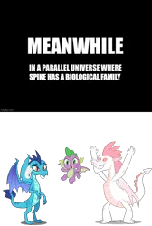 Size: 800x1190 | Tagged: safe, artist:cloudyglow, artist:dashiesparkle, artist:dashiesparkle edit, artist:rainbowderp98, derpibooru import, edit, vector edit, fizzle, princess ember, spike, dragon, alternate universe, ember is spike's mother, father and child, father and son, female, fizzle is spike's father, fizzlember, husband and wife, image, male, meanwhile, mother and child, mother and son, parents:fizzlember, png, shipping, simple background, straight, text, tomska, transparent background, vector