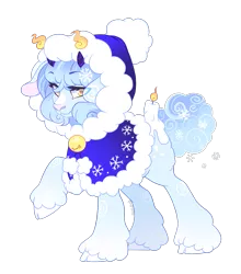 Size: 1201x1366 | Tagged: safe, artist:shady-bush, derpibooru import, oc, original species, scented pony, sheep, sheep pony, clothes, female, image, png, raised hoof, simple background, solo, transparent background