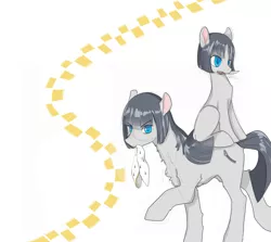 Size: 2787x2481 | Tagged: safe, artist:aves abel, artist:aves_abel, artist:avesabel, derpibooru import, ponified, pony, anime, bangs, black hair, black mane, blue eyes, bruno buccellati, cutie mark, grey skin, hairclip, image, jojo's bizarre adventure, png, stand, zipper