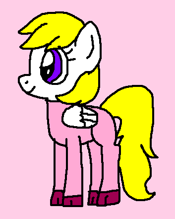 Size: 353x441 | Tagged: safe, artist:brobbol, derpibooru import, surprise, pegasus, pig, pony, adoraprise, animal costume, clothes, costume, cute, female, folded wings, g1, g1 to g4, g4, generation leap, image, mare, ms paint, paint.net, pig costume, piggyprise, pink background, png, simple background, smiling, solo, wings