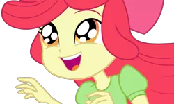Size: 5281x3178 | Tagged: safe, artist:sketchmcreations, derpibooru import, apple bloom, equestria girls, equestria girls series, holidays unwrapped, spoiler:eqg series (season 2), bow, excited, excitement, eye shimmer, female, hair bow, happy, image, open mouth, png, simple background, smiling, the cider louse fools, transparent background, vector