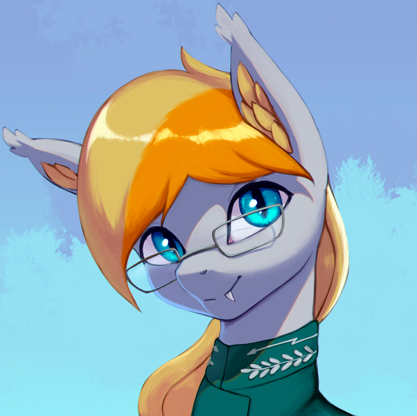 Size: 4016x4000 | Tagged: safe, artist:mrscroup, derpibooru import, oc, oc:ember eclipse, unofficial characters only, bat pony, pony, equestria at war mod, bat pony oc, bat wings, clothes, glasses, high res, image, jpeg, male, solo, solo male, uniform, wings