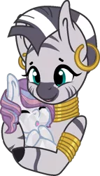 Size: 472x823 | Tagged: safe, artist:hate-love12, derpibooru import, potion nova, zecora, pony, zebra, baby, baby pony, base used, image, png, simple background, transparent background