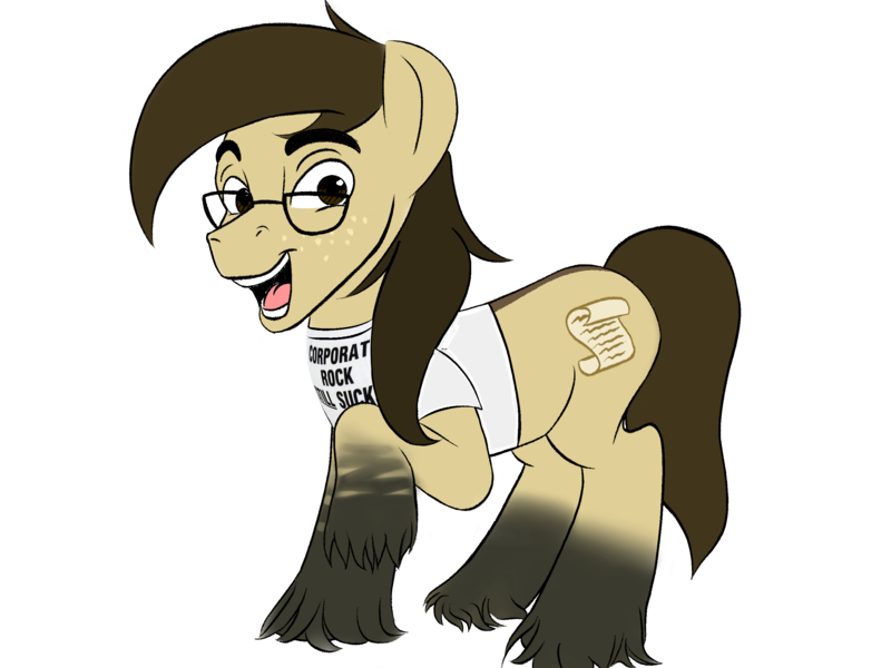 Size: 2732x2048 | Tagged: safe, artist:mindoflupe, derpibooru import, oc, oc:bay mac, unofficial characters only, pony, derpibooru community collaboration, 2022 community collab, clothes, cute, dorsal stripe, dun, glasses, image, looking at you, male, png, primitive markings, shirt, simple background, smiling, solo, stallion, transparent background, unshorn fetlocks, white background