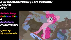 Size: 1280x720 | Tagged: safe, artist:philsterman, derpibooru import, pinkie pie, earth pony, pony, bridle gossip, bubble berry, cover, evil enchantress, genderbent reenactment, image, jpeg, male, my little colt, pinkie being pinkie, reenactment, rule 63, song, stallion, youtube, youtube link, youtuber