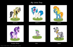 Size: 2232x1426 | Tagged: safe, artist:soo-ling lyle tassell, official, daring do, spike, spitfire, starlight glimmer, vinyl scratch, zecora, dragon, pegasus, unicorn, zebra, 3d, 3d model, ar game, augmented reality, image, jpeg, side view, unity, unreleased
