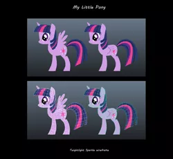 Size: 1868x1720 | Tagged: safe, artist:soo-ling lyle tassell, official, twilight sparkle, alicorn, 3d, 3d model, ar game, augmented reality, image, jpeg, side view, unity, unreleased, wireframe